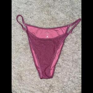 L.A. Hearts Shimmering Pink Bikini Bottom by PacSun - Size M Medium
